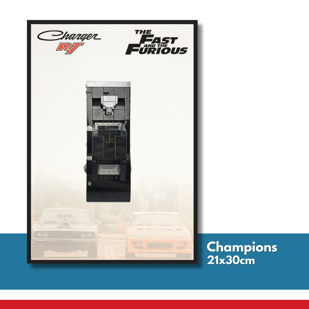DisplayFrame Dodge Charger RT Fast & Furious 21x30cm