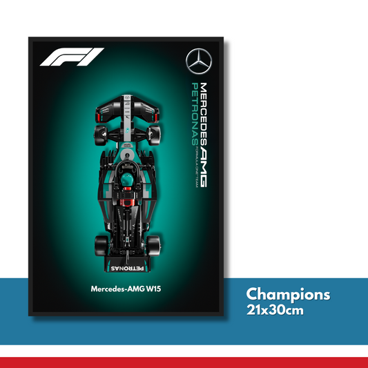 DisplayFrame F1 Mercedes Petronas AMG W15 21x30cm