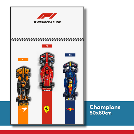 DisplayFrame F1 LEGO Champions 80x50cm