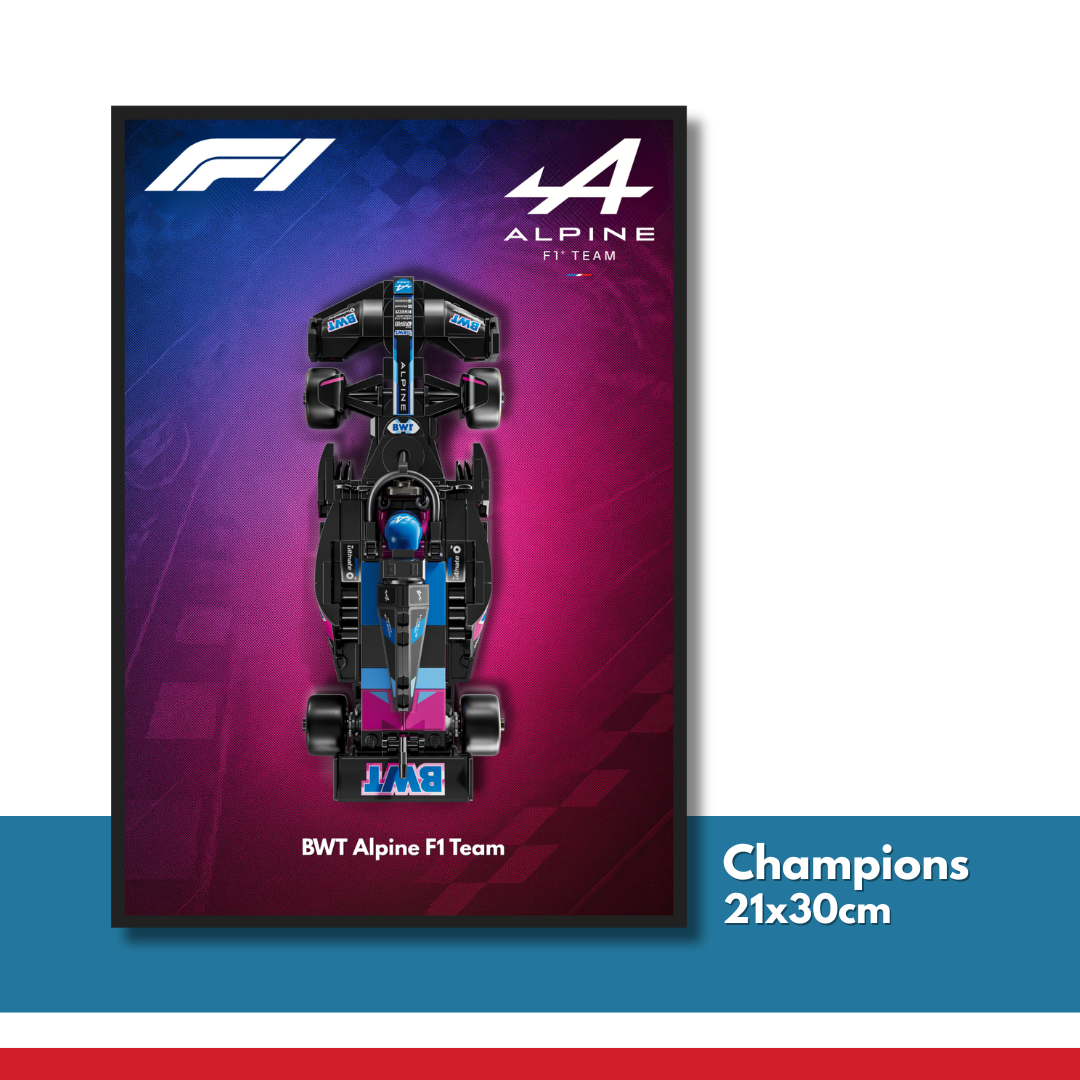 DisplayFrame BWT F1 Alpine Formula 1 Team 21x30cm
