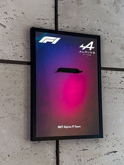 Display Frame BWT F1 Alpine Formula 1 Team 21x30cm