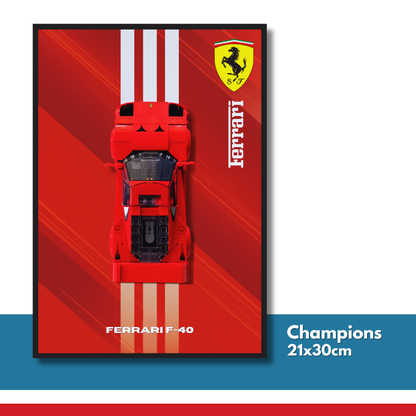 DisplayFrame Ferrari F40 21x30cm