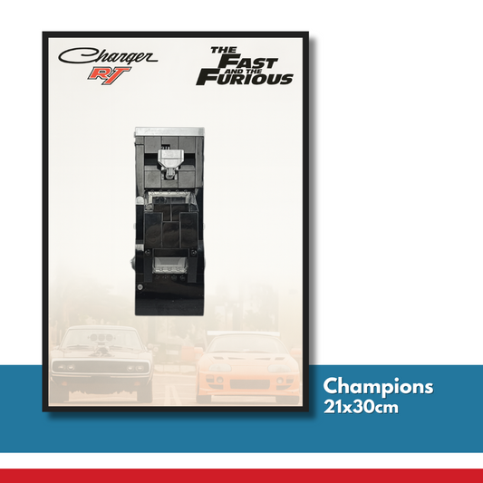 DisplayFrame Dodge Charger RT Fast & Furious 21x30cm