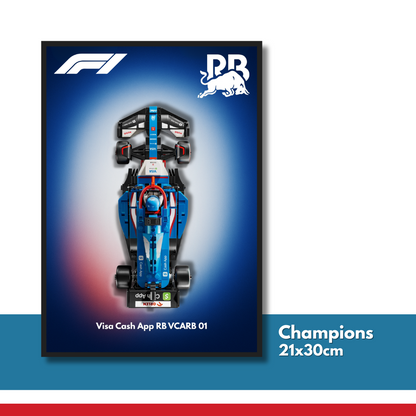 DisplayFrame F1 Redbull Visa Cash App 21x30cm