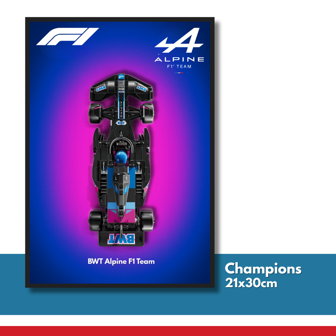 DisplayFrame BWT F1 Alpine Formula 1 Team 21x30cm