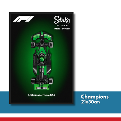 DisplayFrame F1 Stake Kick Sauber F1 Team 21x30cm
